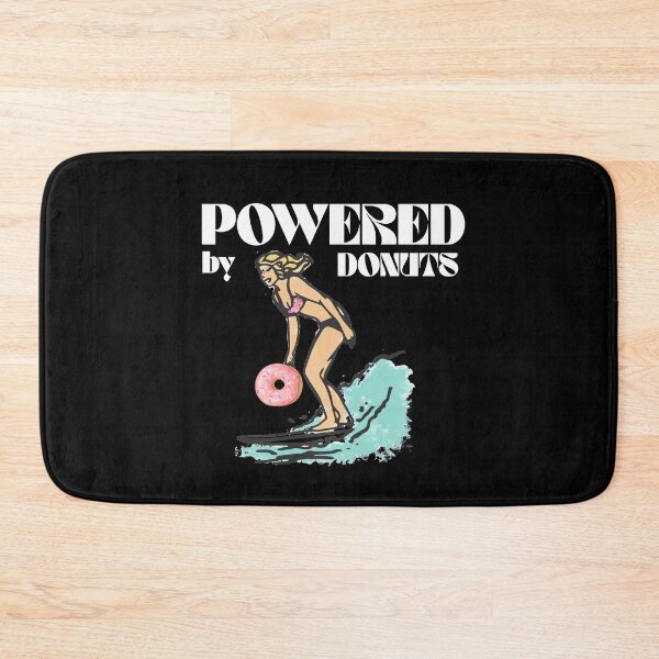 Item preview, Surfing Powered by Donut. Funny Dessert Lover and Surfer Illustration designed and sold by KaylaStudio.