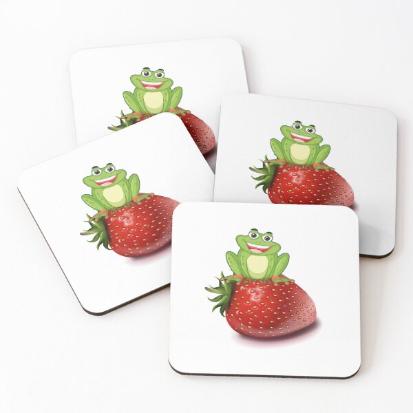 Item preview, Cute Frog with Strawberry designed and sold by Mohsin0.