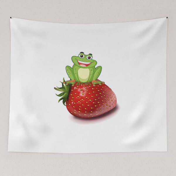 Item preview, Cute Frog with Strawberry designed and sold by Mohsin0.