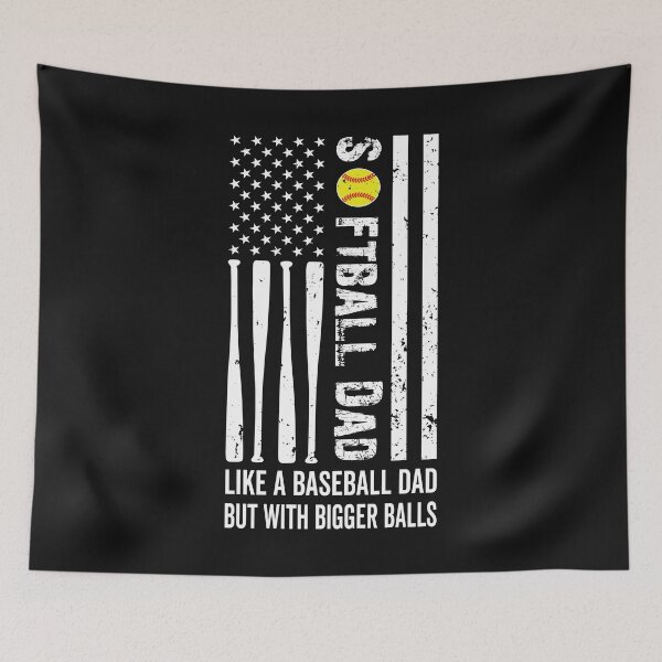 Artikelvorschau, Softball-Vater wie ein Baseball, aber mit größeren Bällen USA Flag Men entworfen und verkauft von clothesy7.