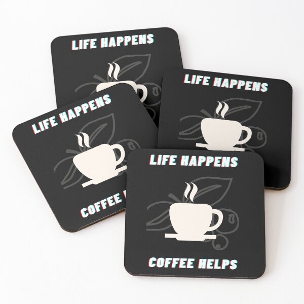 Item preview, Life happens coffee helps designed and sold by Aura __Print.