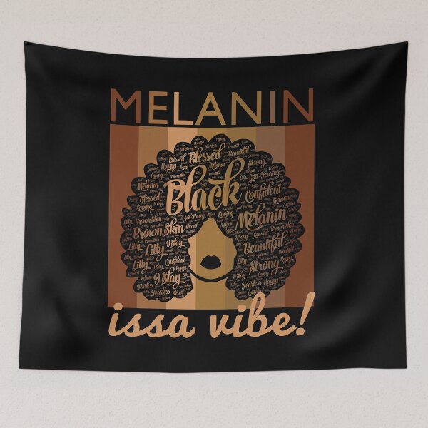 Item preview, Melanin Issa Vibe Black Woman Words in Afro designed and sold by blackartmatters.