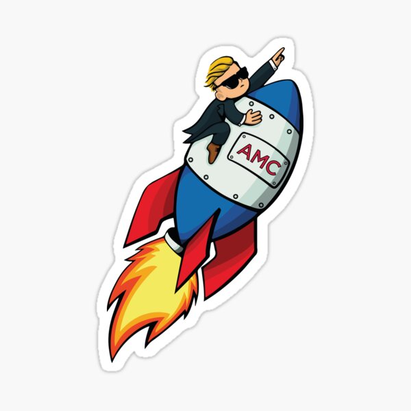 AMC TO THE MOON Sticker