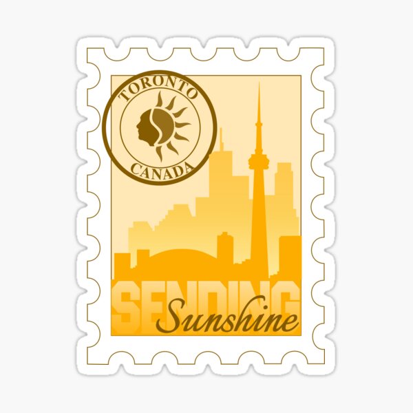 Toronto Sending Sunshine Postage Stamp Sticker Sticker