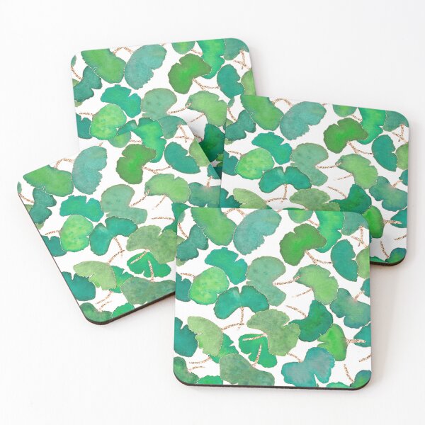 Item preview, Ginkgo leaves in Watercolor with Rose Gold Accent designed and sold by nabeArtist.