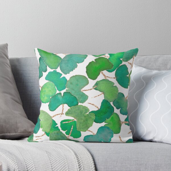 Item preview, Ginkgo leaves in Watercolor with Rose Gold Accent designed and sold by nabeArtist.
