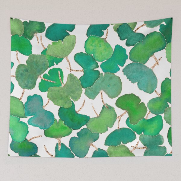 Item preview, Ginkgo leaves in Watercolor with Rose Gold Accent designed and sold by nabeArtist.