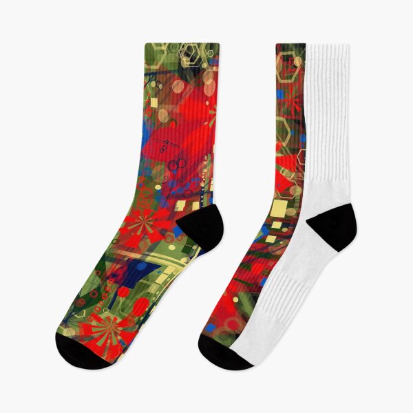 Item preview, Field of poppies, digital colorful abstract painting designed and sold by Mikko Tyllinen.