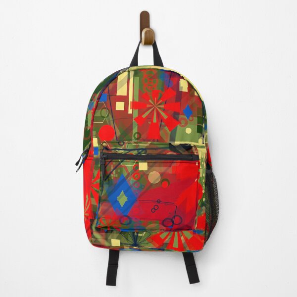 Item preview, Field of poppies, digital colorful abstract painting designed and sold by Mikko Tyllinen.