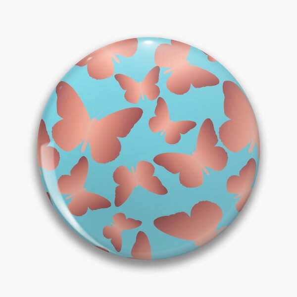 Item preview, Rose-Gold Butterfly Pattern-Blue designed and sold by PurpleCanvas.