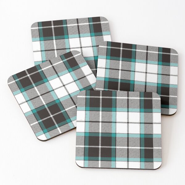 Item preview, cyan blue and black with grey plaid pattern designed and sold by lyydiot.