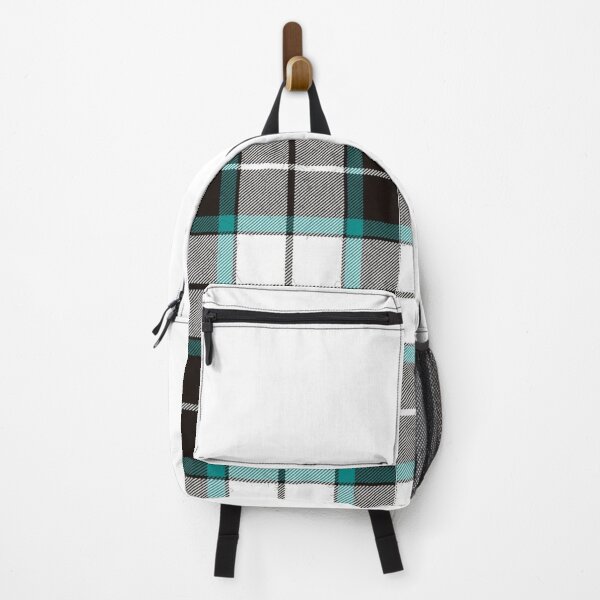 Item preview, cyan blue and black with grey plaid pattern designed and sold by lyydiot.