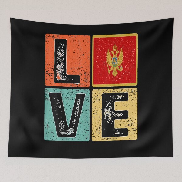 Item preview, Vintage Retro I Love Montenegro Flag For Montenegrin Pride  designed and sold by avareid3.