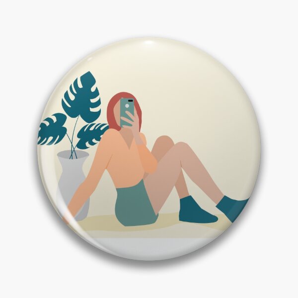 Item preview, Women sitting and taking picture on smartphone , Mirror view. designed and sold by Patcha555.