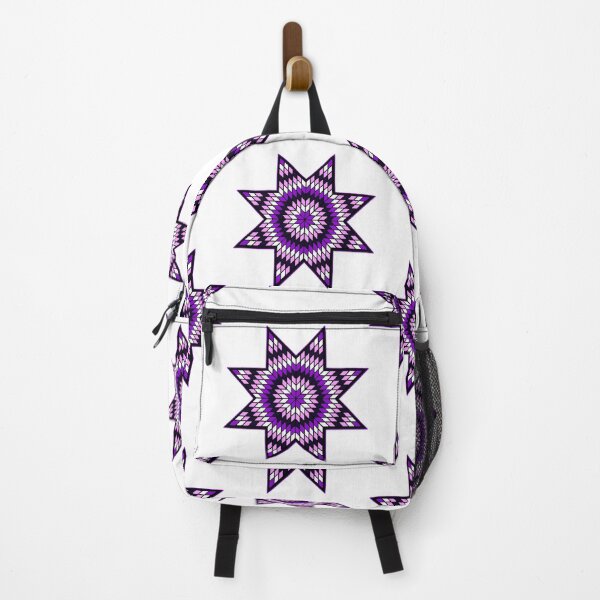 Item preview, Native American StarQuilt Design Purple, Pink, and White designed and sold by JMWCD.