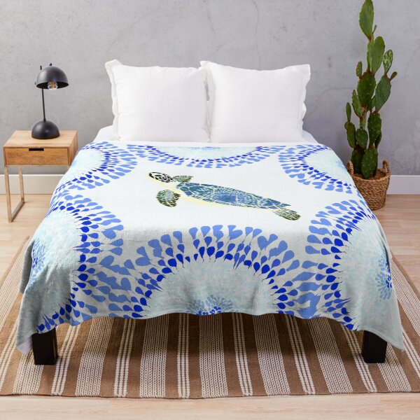 Item preview, tye and die shibori turtle batik blue from skiair illustration designed and sold by skiair.