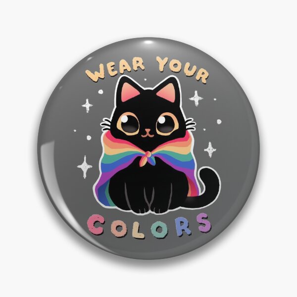 Item preview, LGBT Pride Cat - Kawaii Rainbow Kitty - Wear your colors designed and sold by BlancaVidal.