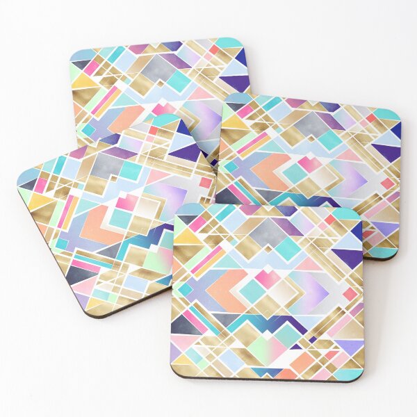 Item preview, Modern Gold Geometric Colorful Design designed and sold by NdesignTrend.