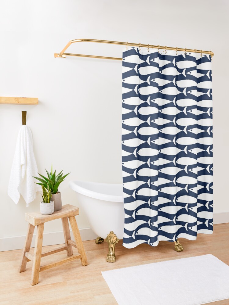 Rippled Stripe Organic Shower Curtain