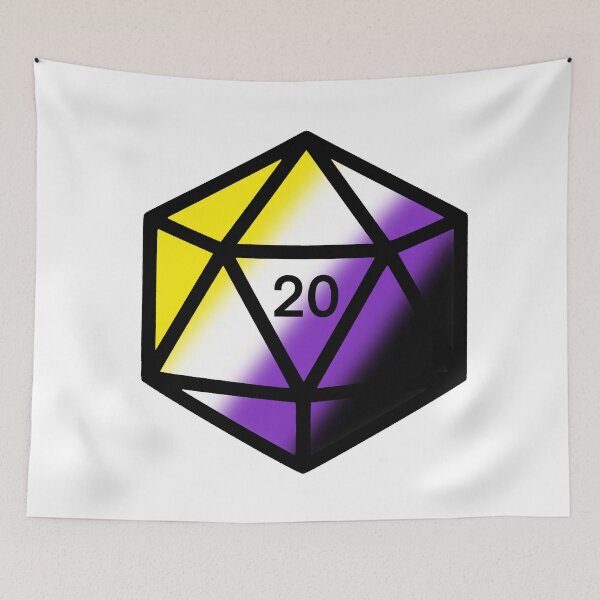 Item preview, Non-Binary D20 designed and sold by Local Cosmic & Chaotic Gremlin Hoard.