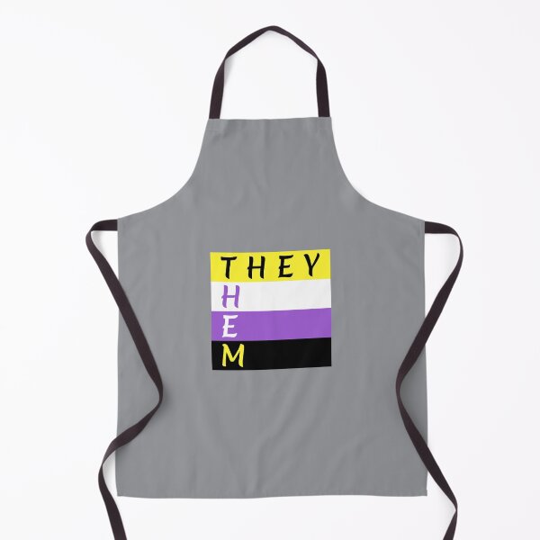 Item preview, ENBY THEY/THEM Pronoun Flag Grey designed and sold by ANewNemo.