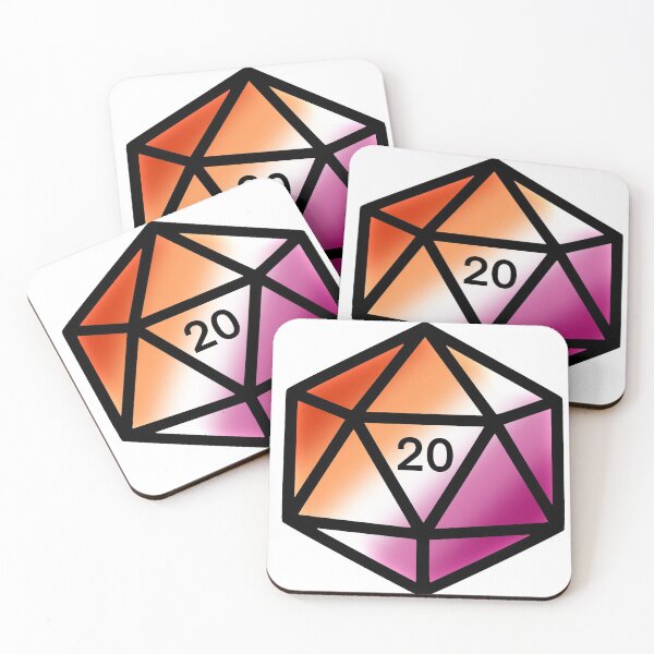 Item preview, Lesbian D20 designed and sold by Local Cosmic & Chaotic Gremlin Hoard.