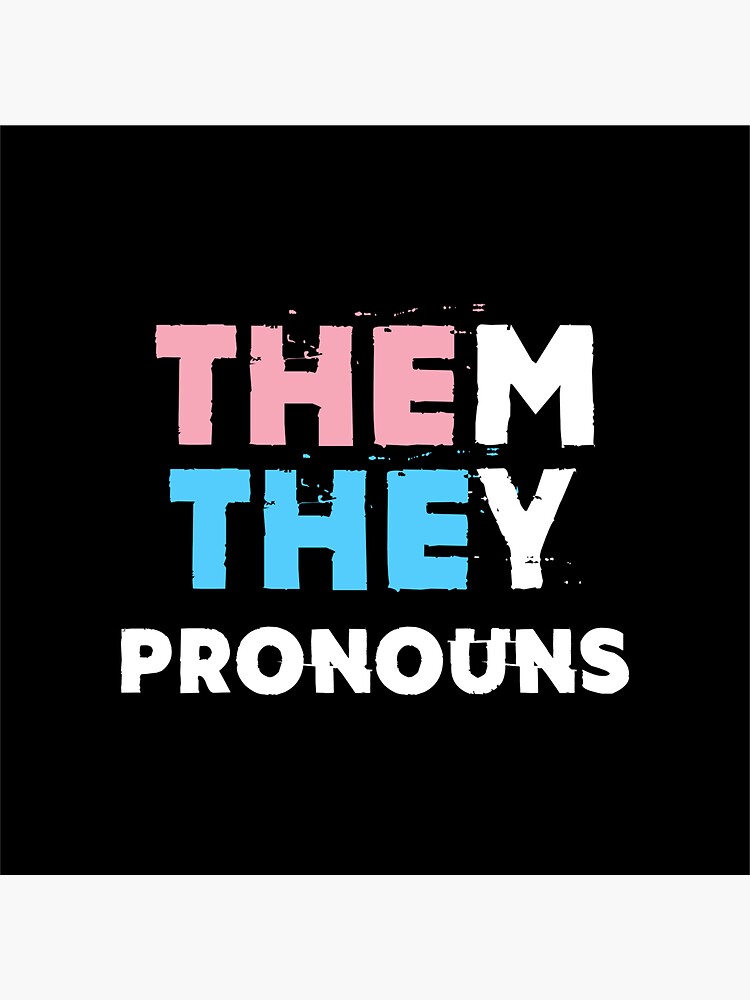 My Pronouns Are Theythem Messy Text Sticker For Sale By Anewnemo Redbubble