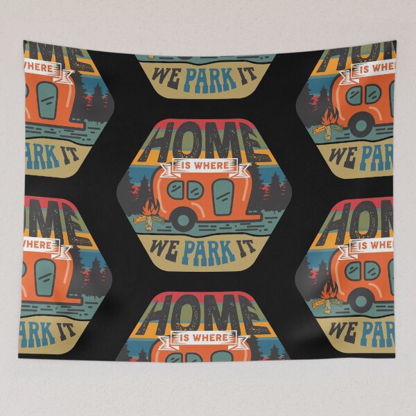 Item preview, caravan,home is were we park it, designed and sold by amy greaves.