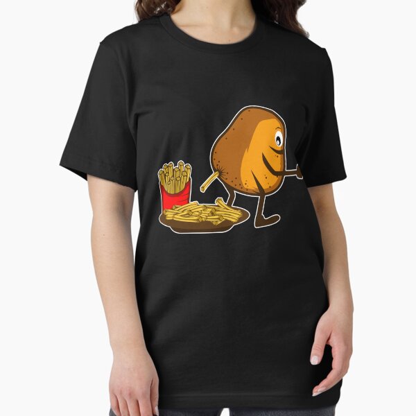Vista previa del artículo con la obra «Papas Fritas Papa Caca Papas Fritas Humor», diseñado y vendido por Dressed For  Duty.