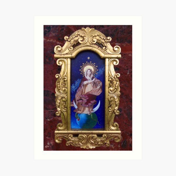 Baroque Framed Regina Coeli, Stella Maris, Imperatrix Mundi 2021 Art Print