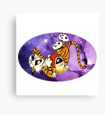 Calvin and Hobbes Laugh Canvas Print