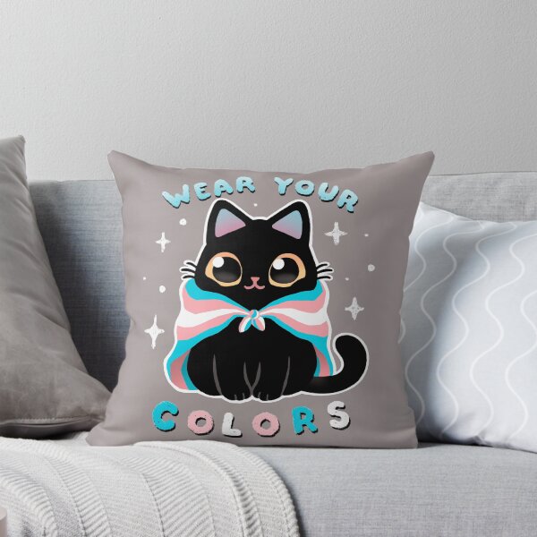 Item preview, Trans LGBT Pride Cat - Kawaii Rainbow Kitty - Wear your colors designed and sold by BlancaVidal.