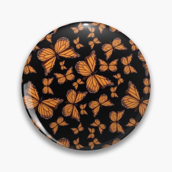 Item preview, Monarch Butterfly Pattern-Black designed and sold by PurpleCanvas.