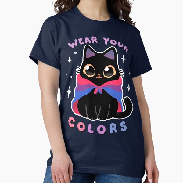 Item preview, Bisexual LGBT Pride Cat - Kawaii Rainbow Kitty - Wear your colors designed and sold by BlancaVidal.