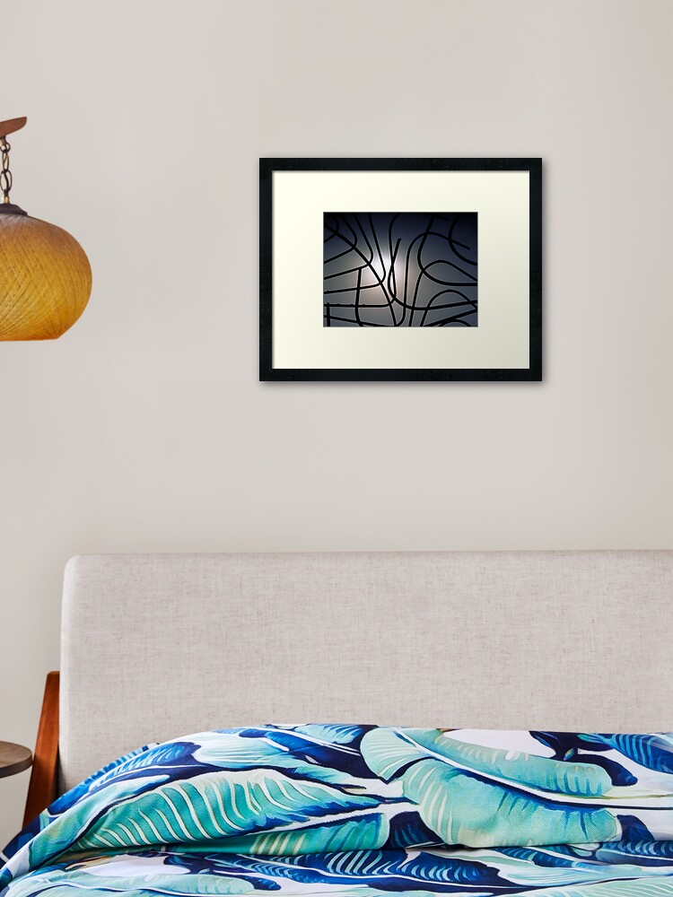 Thumbnail 2 of 7, Framed Art Print, Curvilinear Cagework designed and sold by DamnAssFunny.