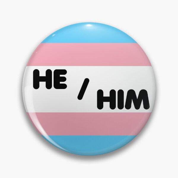 Item preview, Trans Flag HE/HIM Pronouns Bubble Text designed and sold by ANewNemo.