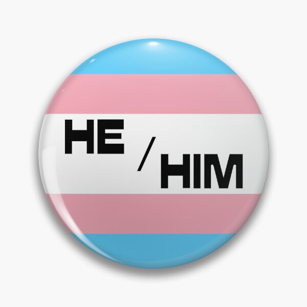 Item preview, Trans Flag HE/HIM Pronouns Casual Text designed and sold by ANewNemo.