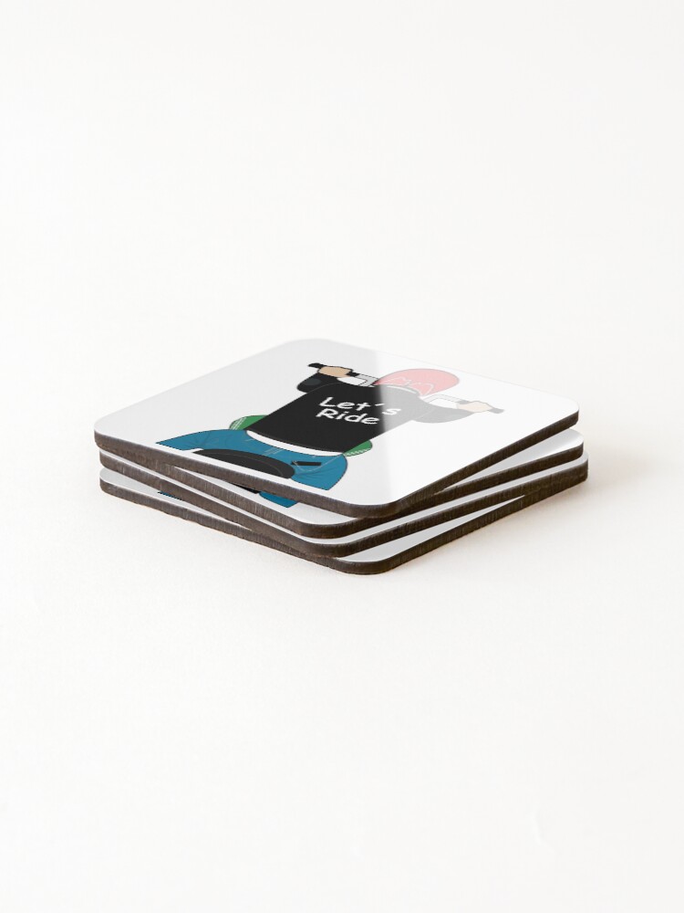 Thumbnail 4 of 5, Coasters (Set of 4), Let´s Ride designed and sold by IntrepidRiders.