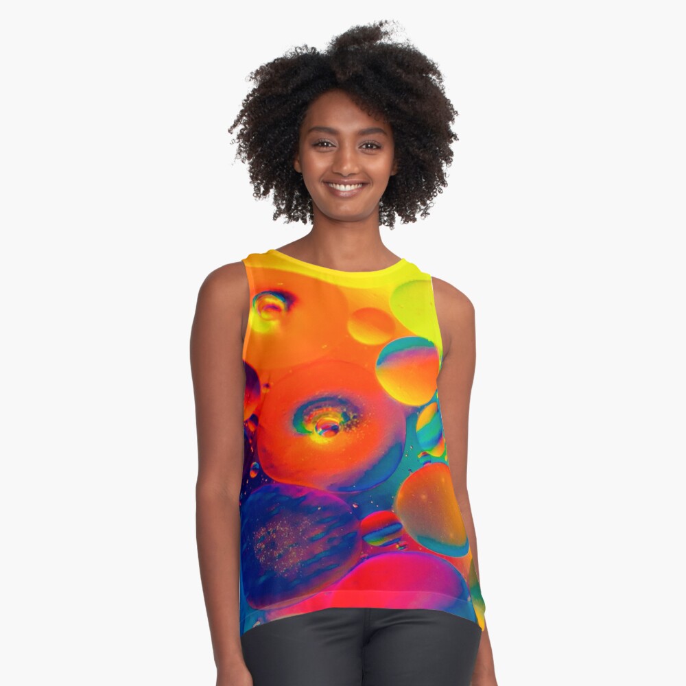 Colorful Bubbles Sleeveless Top