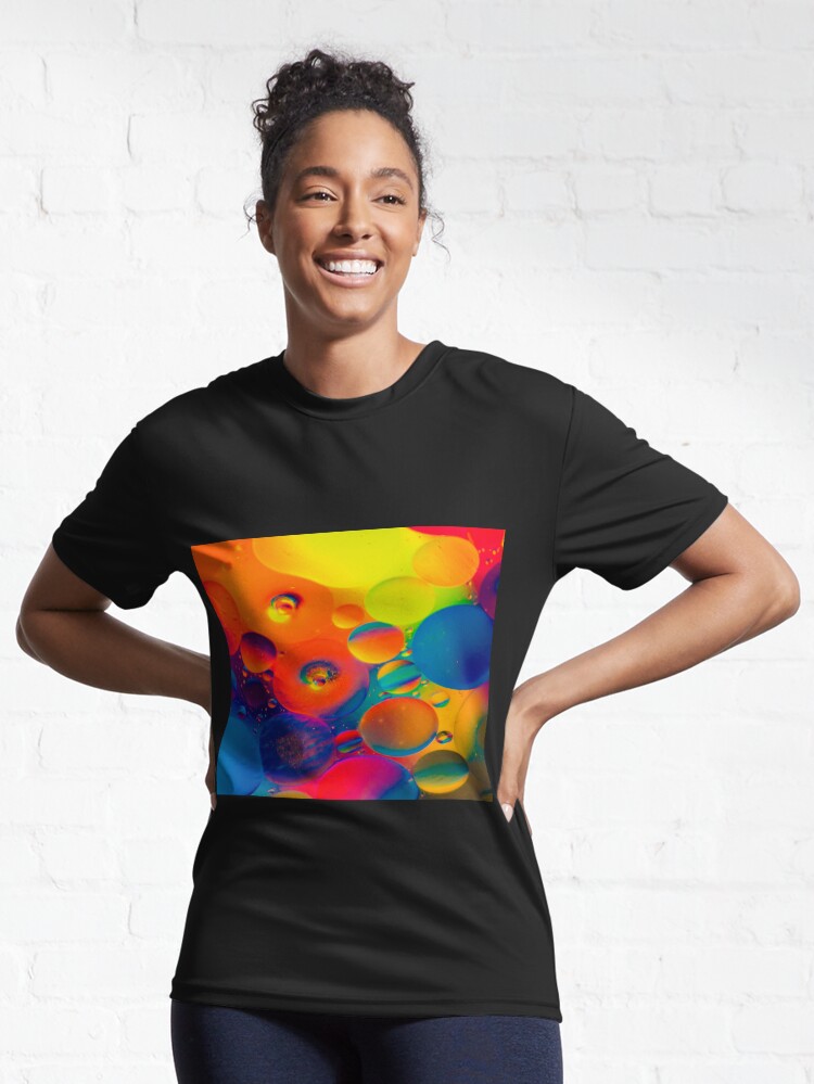 Thumbnail 6 of 7, Active T-Shirt, Colorful Bubbles designed and sold by Claudiocmb.