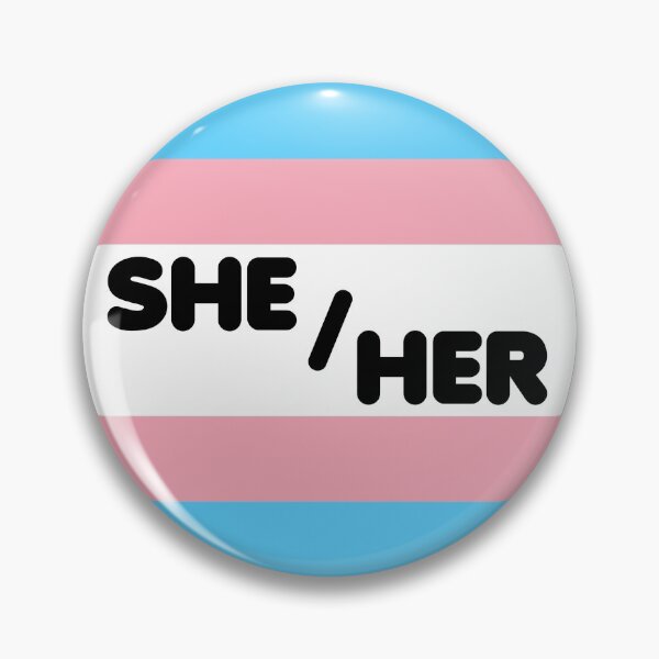 Item preview, Trans Flag SHE/HER Pronouns Bubble Text designed and sold by ANewNemo.