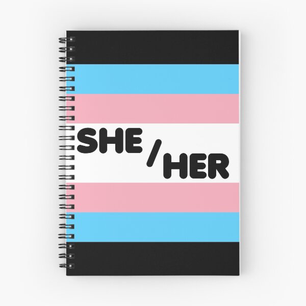 Item preview, Trans Flag SHE/HER Pronouns Bubble Text designed and sold by ANewNemo.