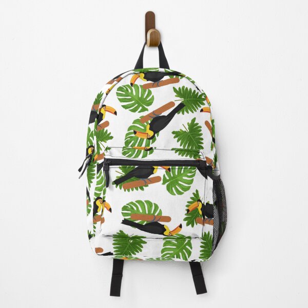 Item preview, Toucan pattern design with tropical leaves. Toucan background. Tropical birds and leaves pattern designed and sold by GulArt.