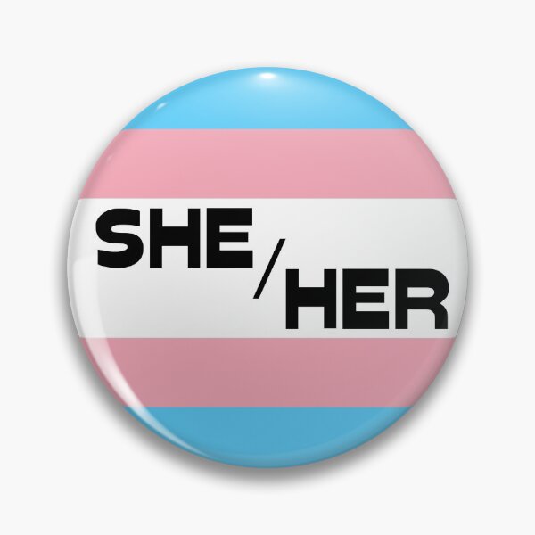 Item preview, Trans Flag SHE/HER Pronouns Casual Text designed and sold by ANewNemo.