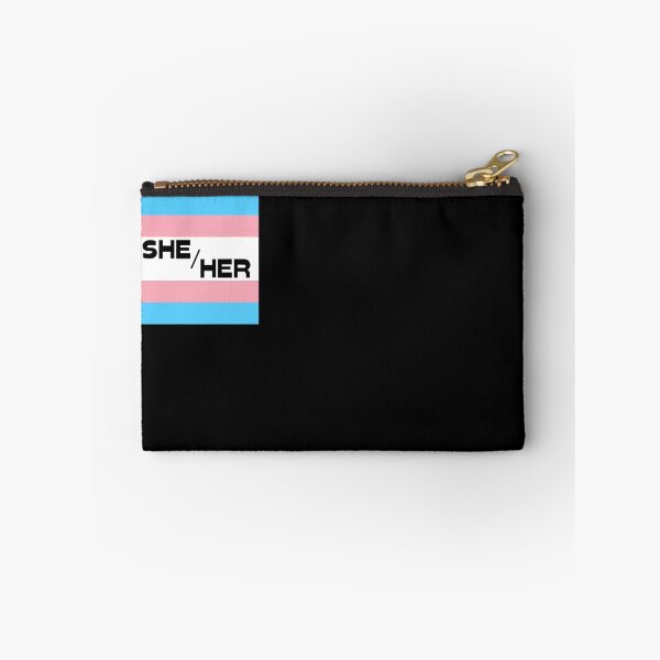 Item preview, Trans Flag SHE/HER Pronouns Casual Text designed and sold by ANewNemo.