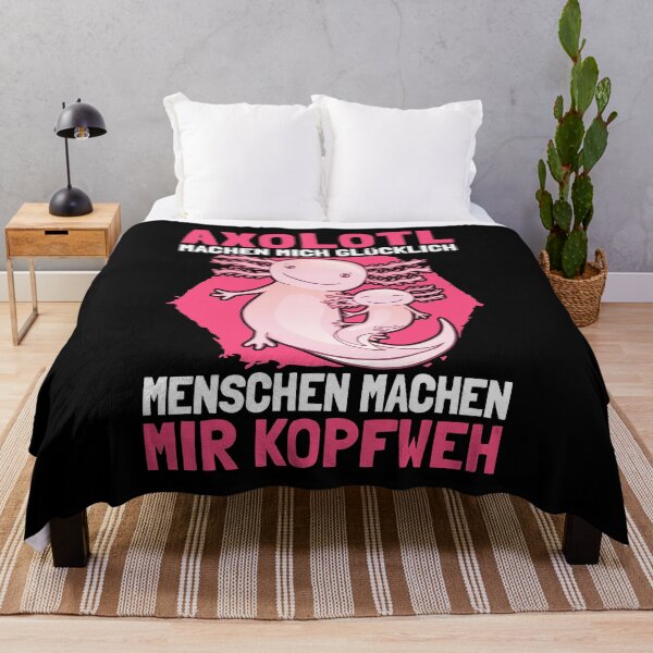 Artikelvorschau, Axolotl machen mich glücklich Amphibie Humor entworfen und verkauft von madgrfx.