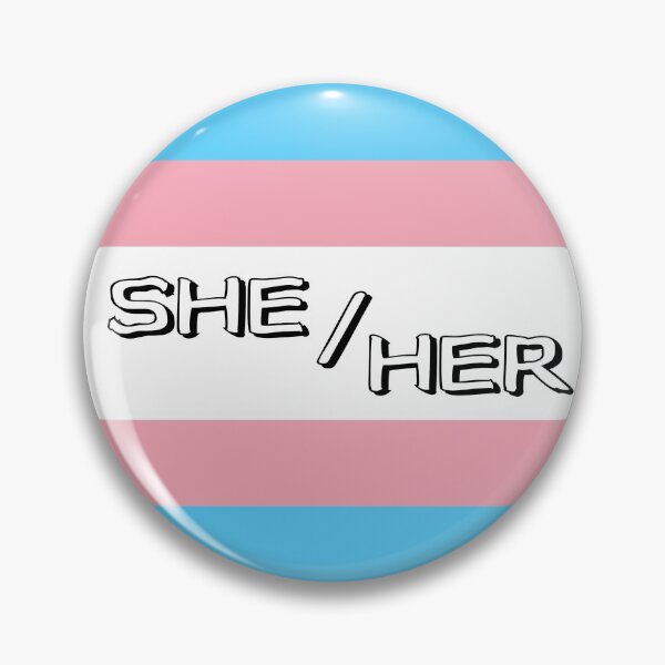 Item preview, Trans Flag SHE/HER Pronouns Open Text designed and sold by ANewNemo.
