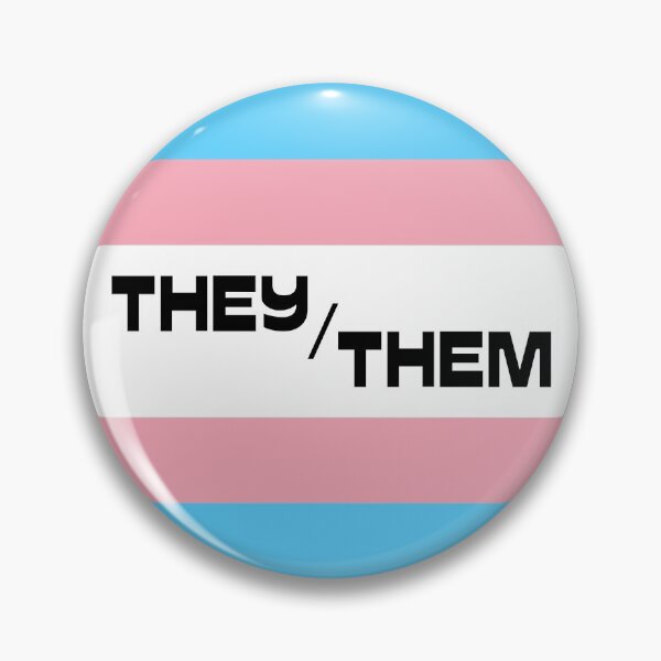 Item preview, Trans Flag THEY/THEM Pronouns Casual Text designed and sold by ANewNemo.