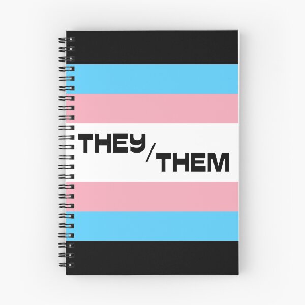 Item preview, Trans Flag THEY/THEM Pronouns Casual Text designed and sold by ANewNemo.