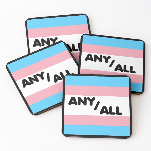 Item preview, Trans Flag ANY/ALL Pronouns Bubbly Text designed and sold by ANewNemo.